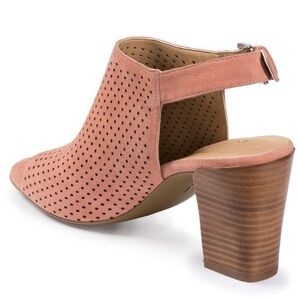 Adam Tucker perforated peep toe sandal